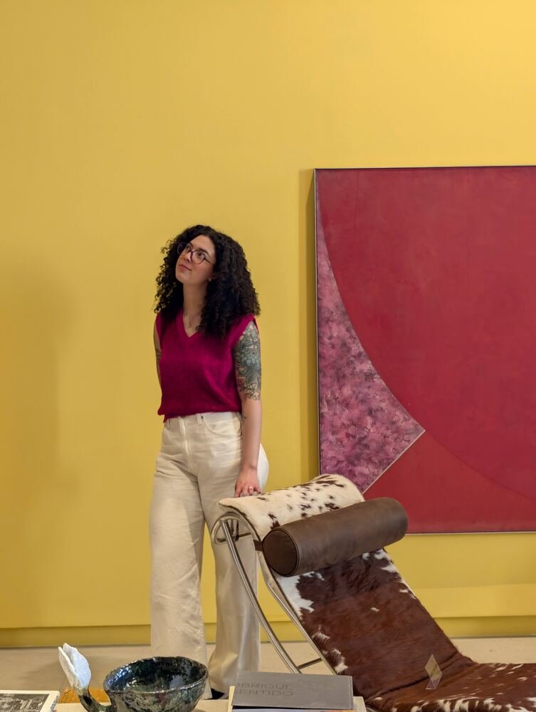 Andrea Figueroa working at her desk